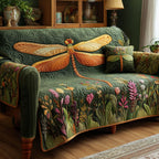 Dragonflies Over the Sage Meadow Sofa Cover