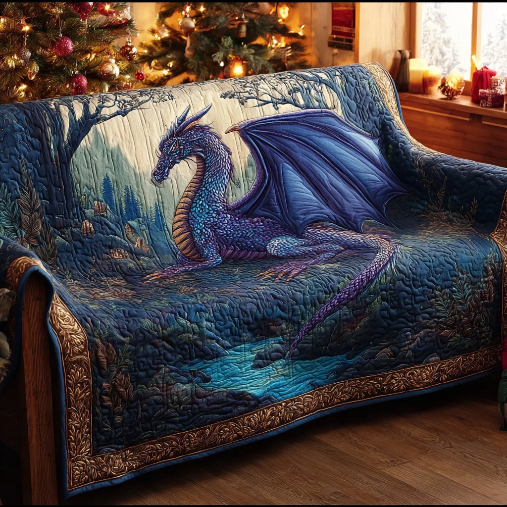 Emerald Scales Sofa Cover