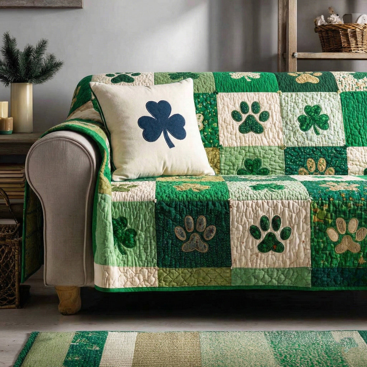 Emerald Spring Touch Sofa Cover
