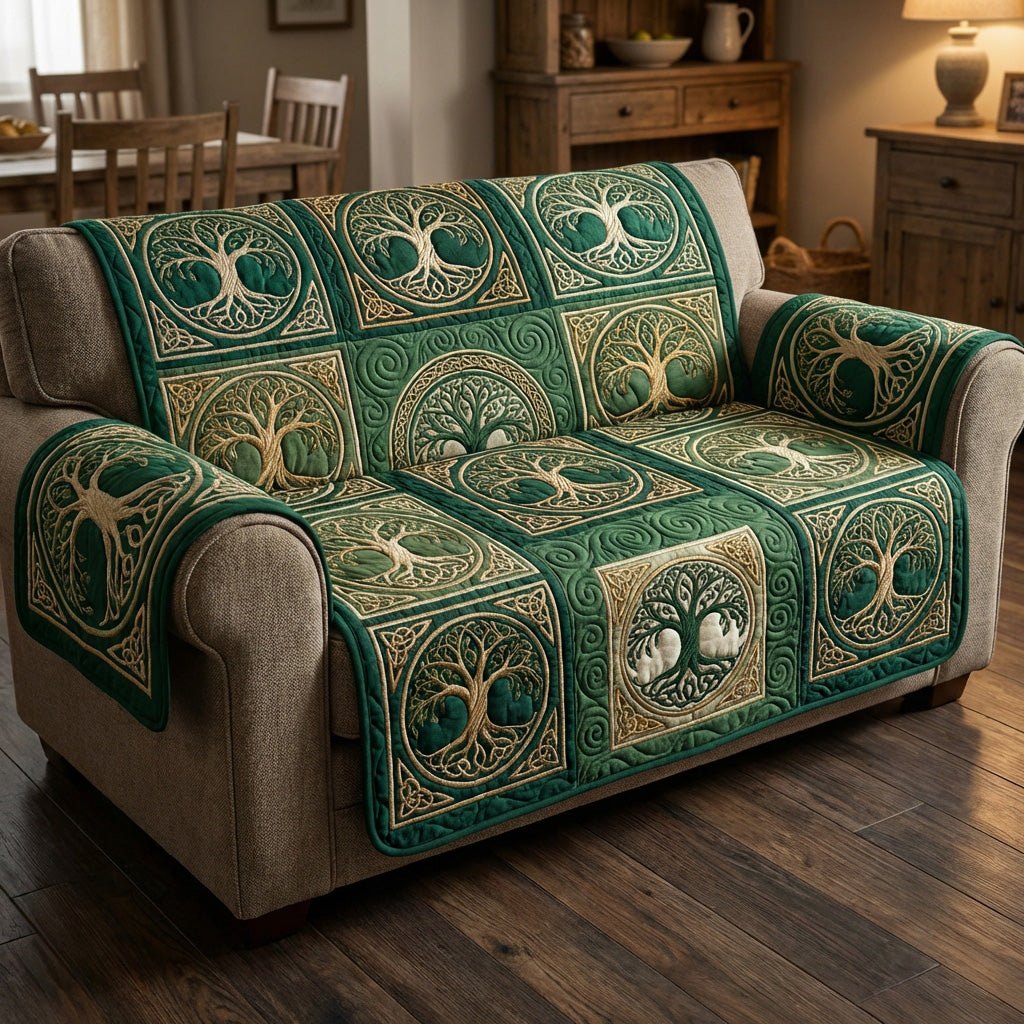 Emerald Tree Life Sofa Cover