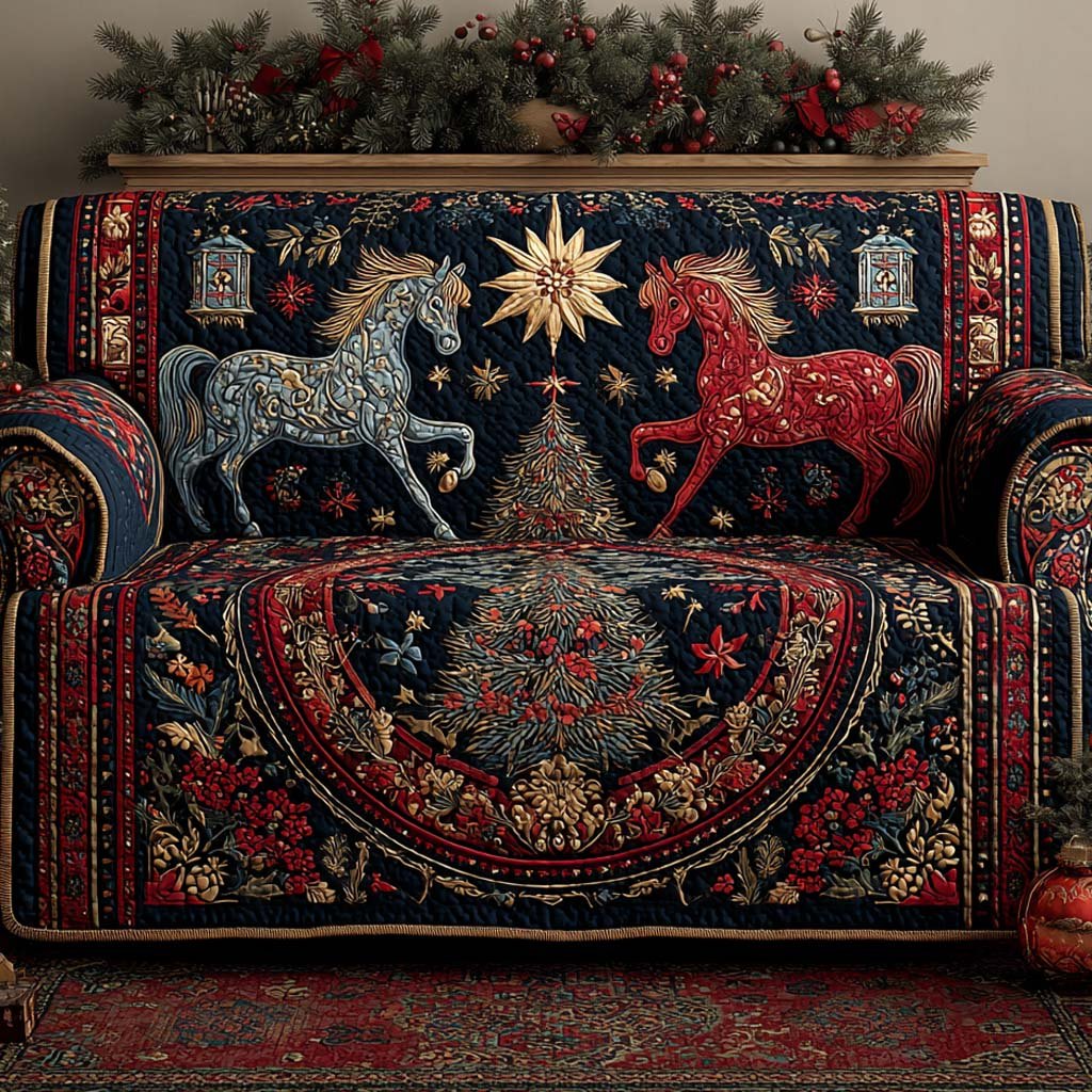 Enchanted Christmas Parade Sofa Cover