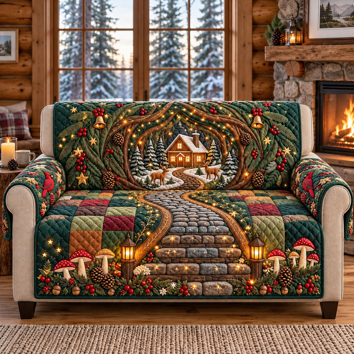 Enchanted Evergreen Tunnel Sofa Cover