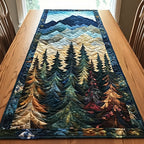 Pine Forest Below the Mountains Table Runner