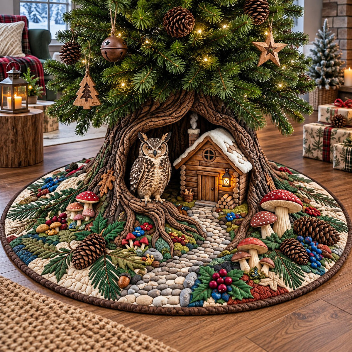 Enchanted Forest Christmas Tree Skirt