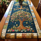 Flowering Tree of Life on Cream Table Runner