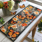 Monarchs with Orange Flowers Table Runner