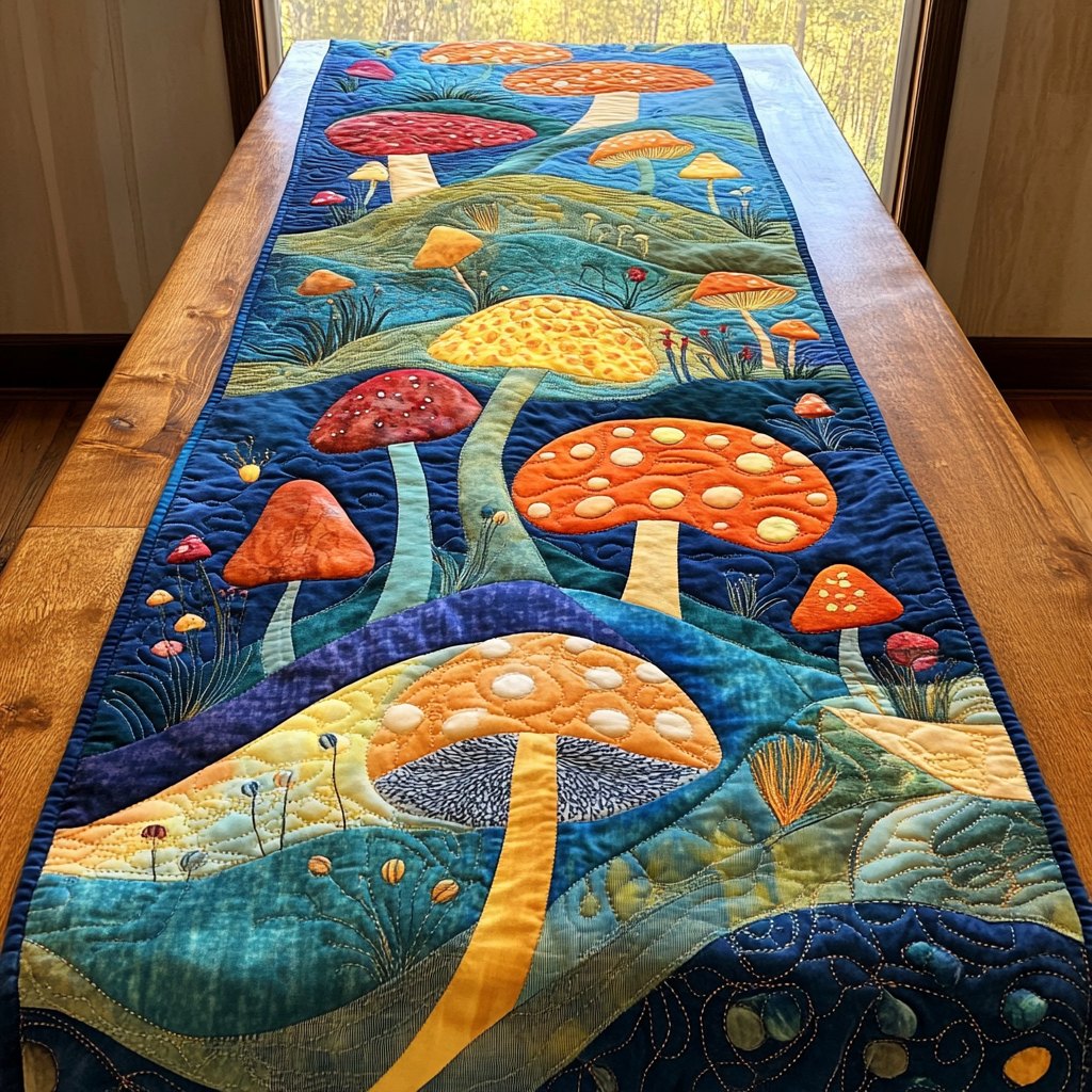 Enchanted Mushroom Table Runner