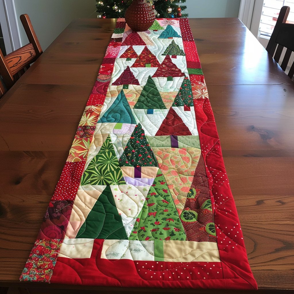 Enchanted Evergreen Table Runner