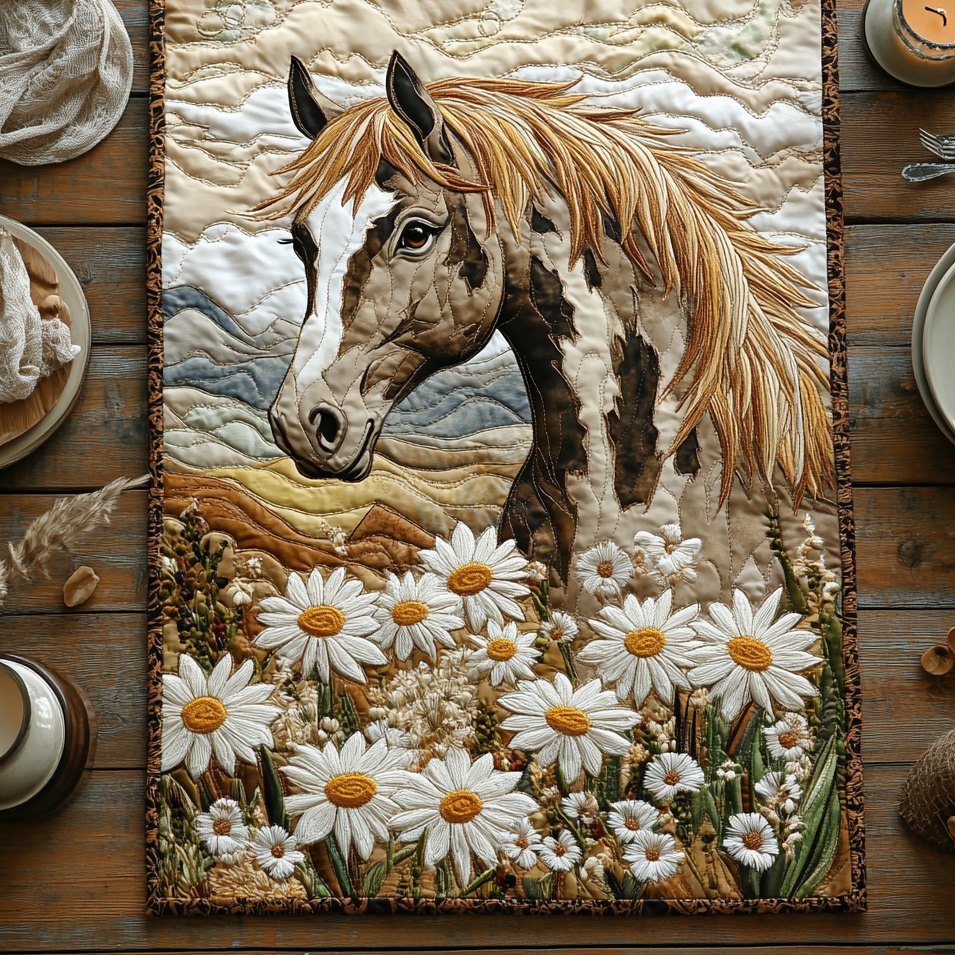 Equestrian Daisy Dreams Table Runner