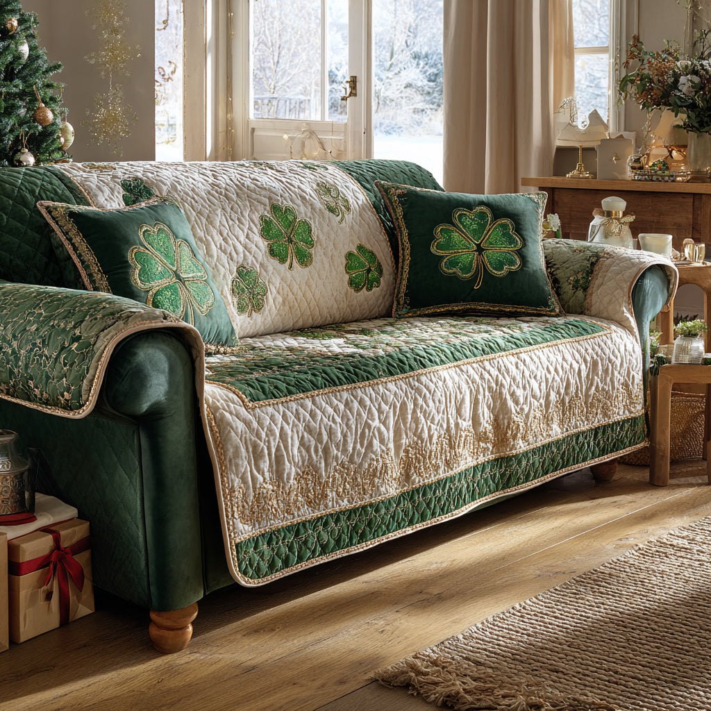 Eternal Green Folklore Sofa Cover