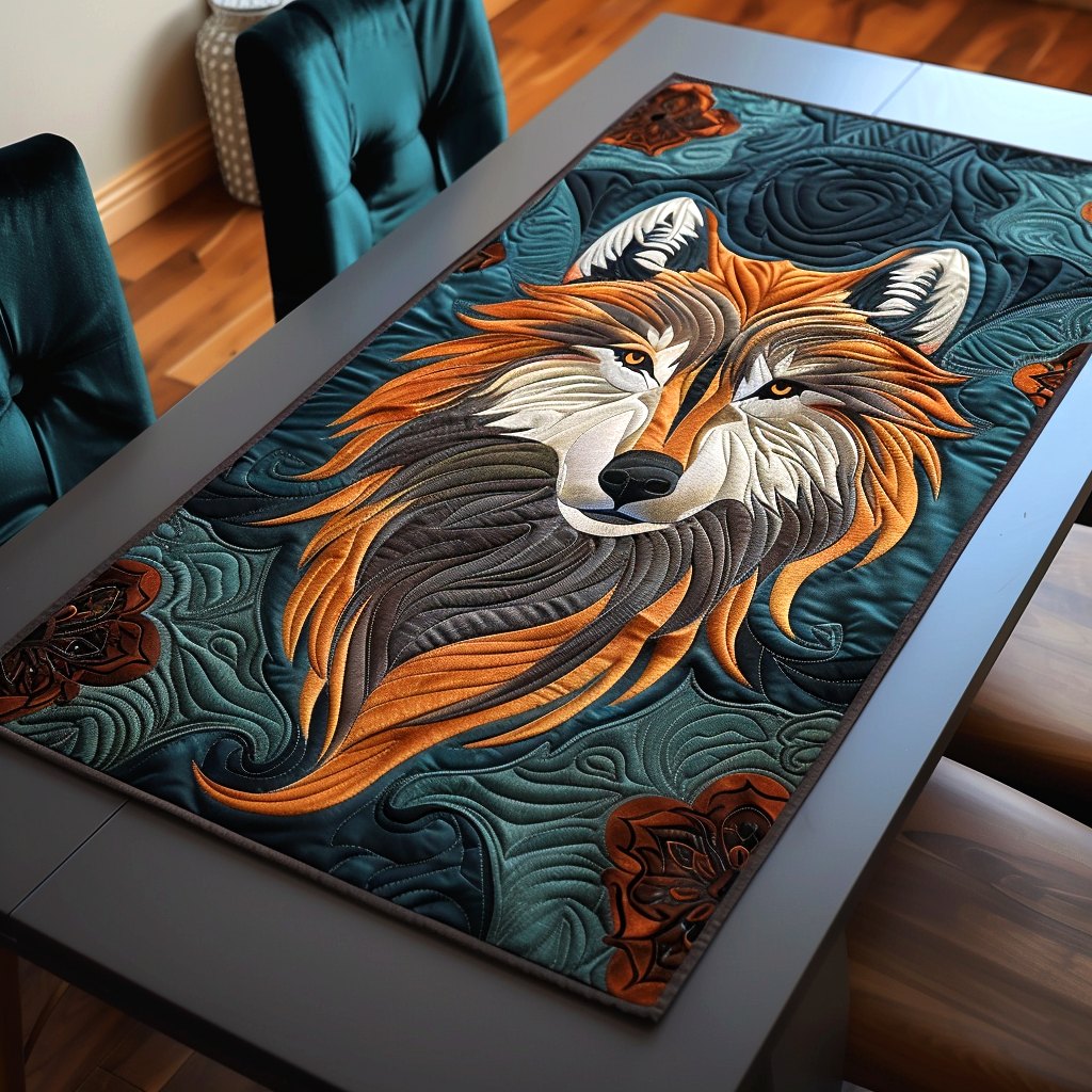 Ethereal Wolf Table Runner