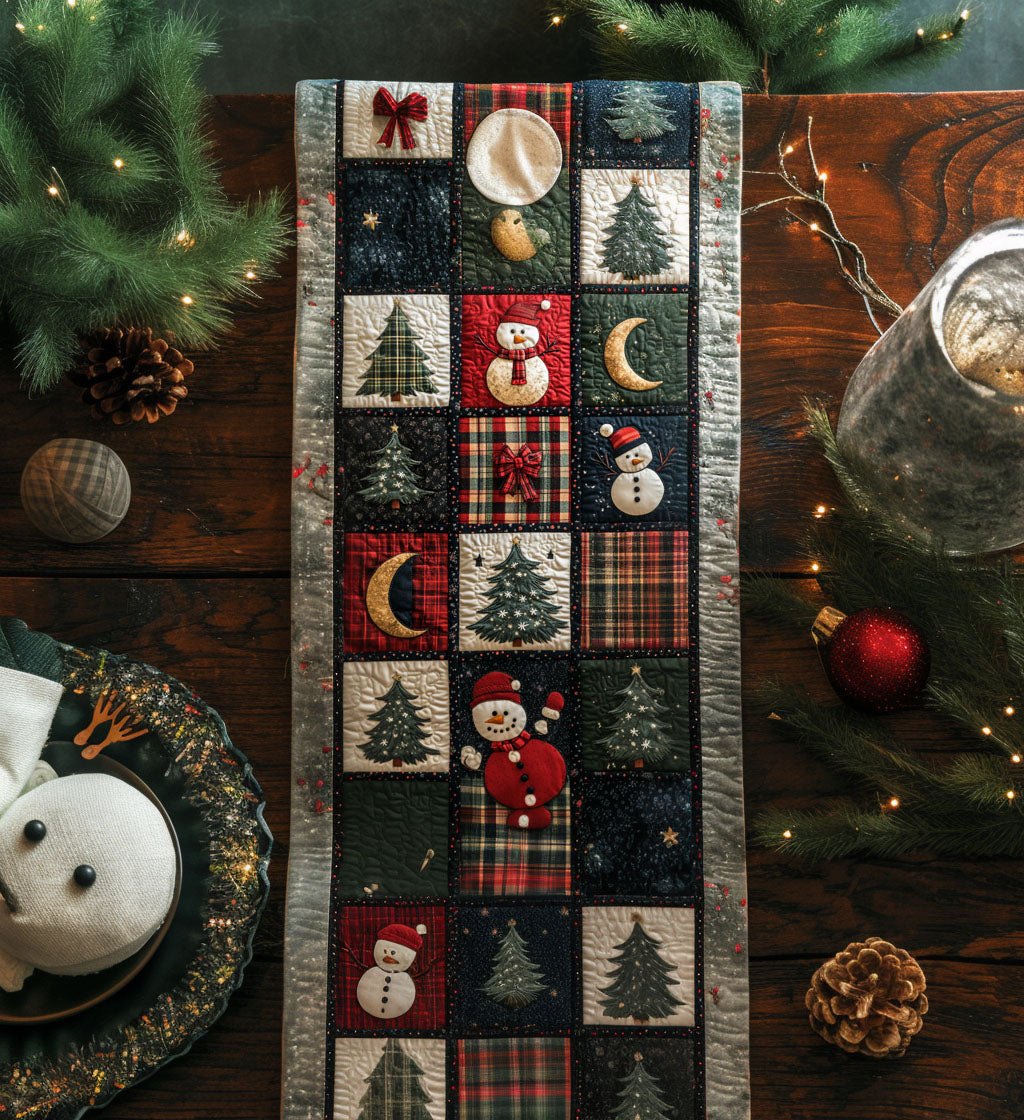 Evergreen Christmas Wishes Table Runner