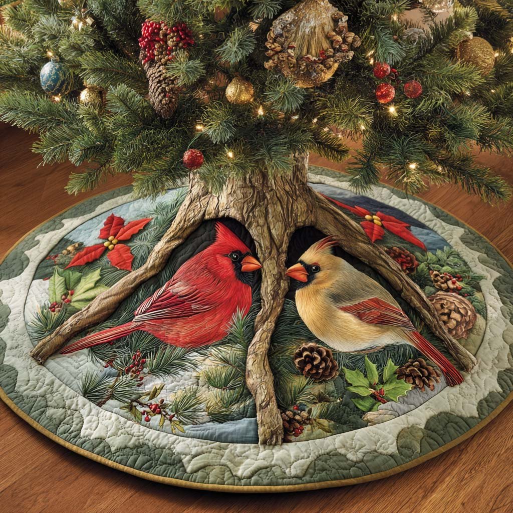Evergreen Companions Valance Christmas Tree Skirt
