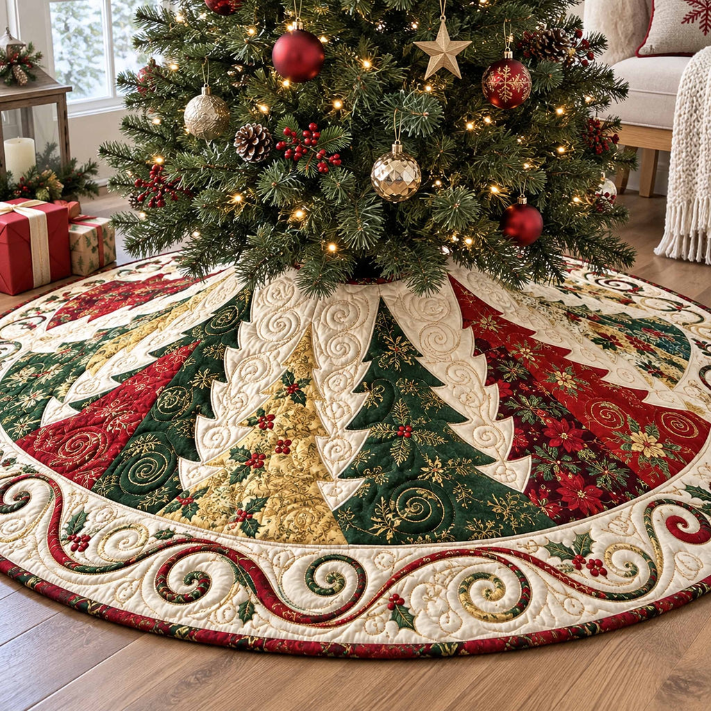 Evergreen Glow Christmas Tree Skirt
