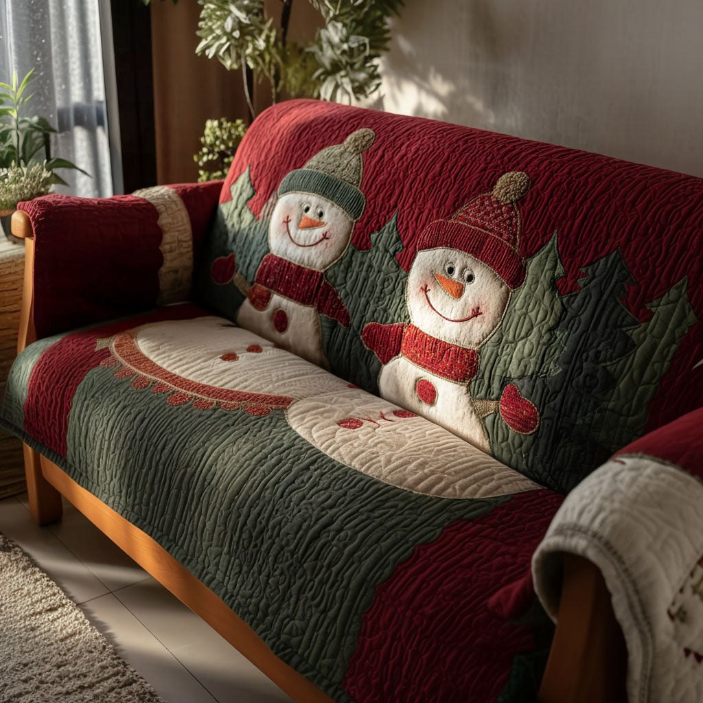 Evergreen Snowmates Sofa Cover