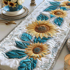 Exquesite Sunflower Fields Table Runner