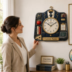 Personalized Teacher Wall Clock — personalized with a custom name