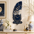 Goose feather Custom Name Wall Clock — personalized with a custom name