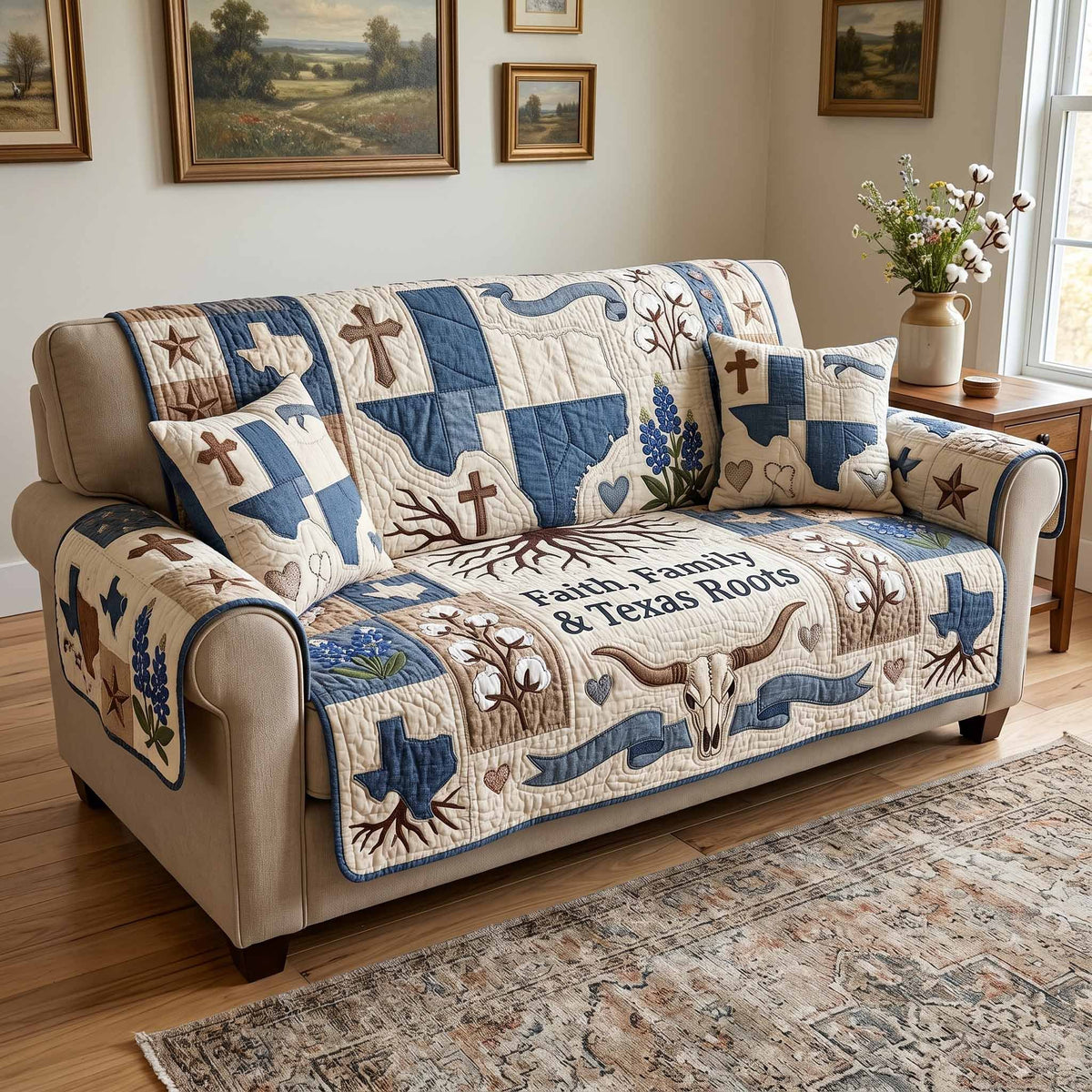 Faith Texas Sofa Cover