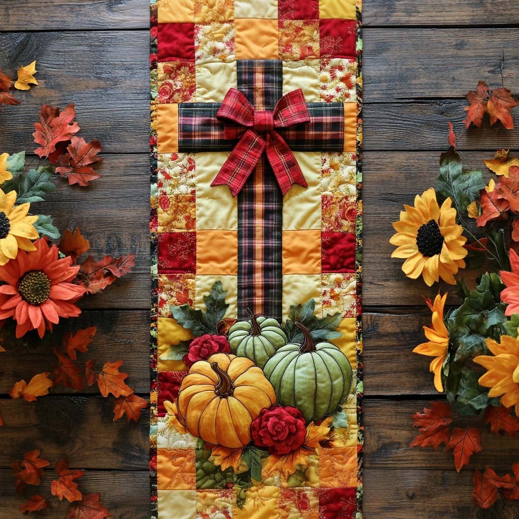Fall Cross Beauty Table Runner