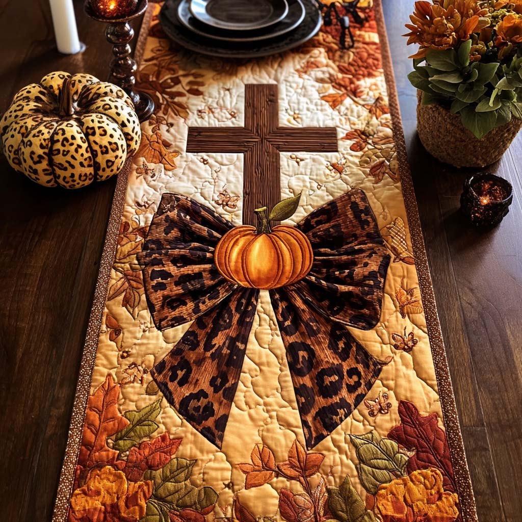 Fall Cross Spirit Table Runner
