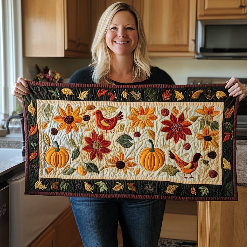 Fall Harvest Joy Table Runner