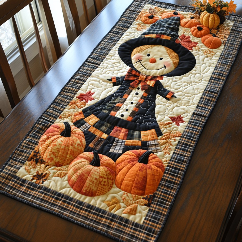 Fall Scarecrow Table Runner