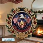 Family Stars and Stripes Christmas Ornament