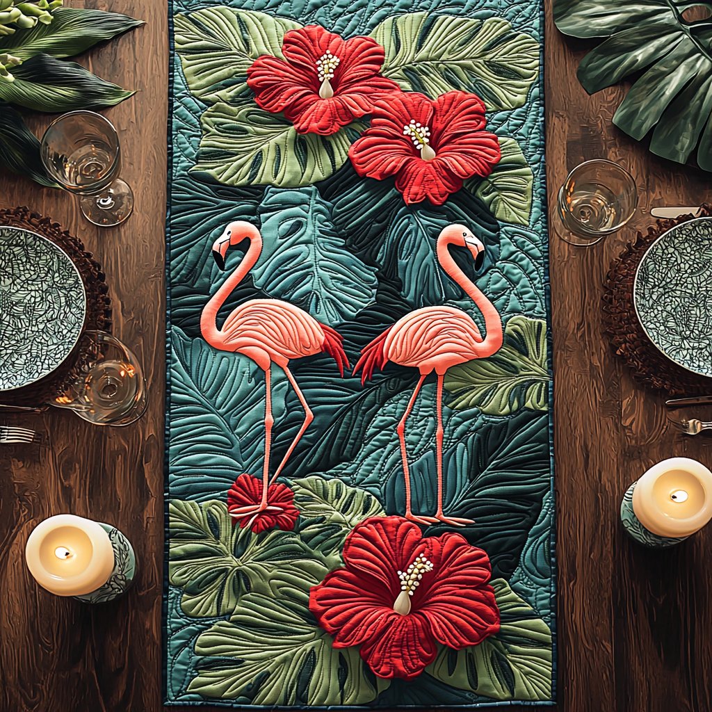 Fancy Flamingo Table Runner
