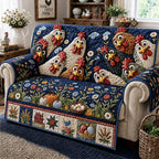 Farmhouse Chickens Love Sofa Cover