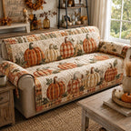 Farmhouse Pumpkin Patch Sofa Cover