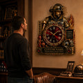 Firefighter Custom Name Wall Clock — personalized with a custom name