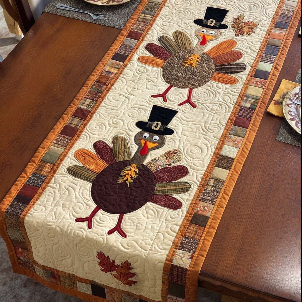 Feast Turkey Table Runner