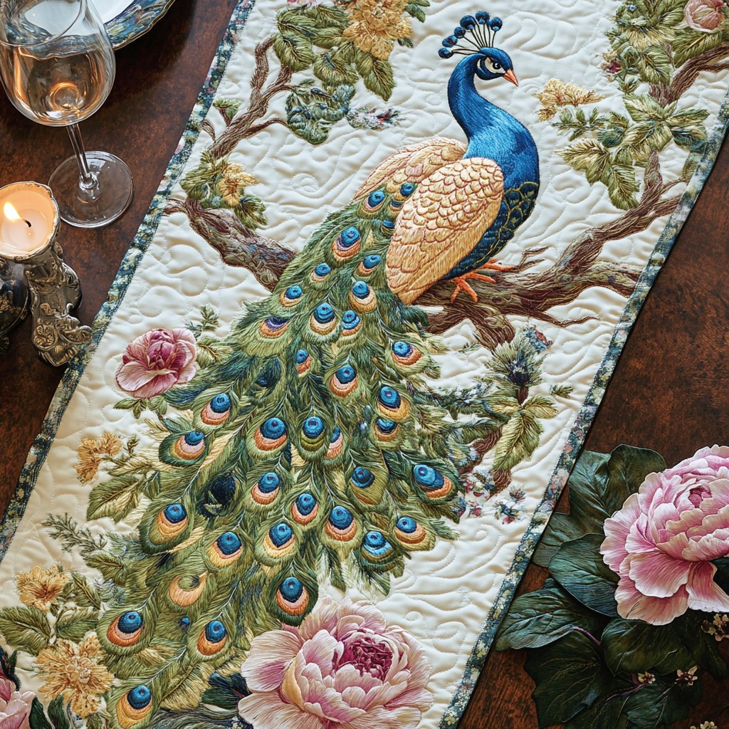 Feather Bloom Table Runner