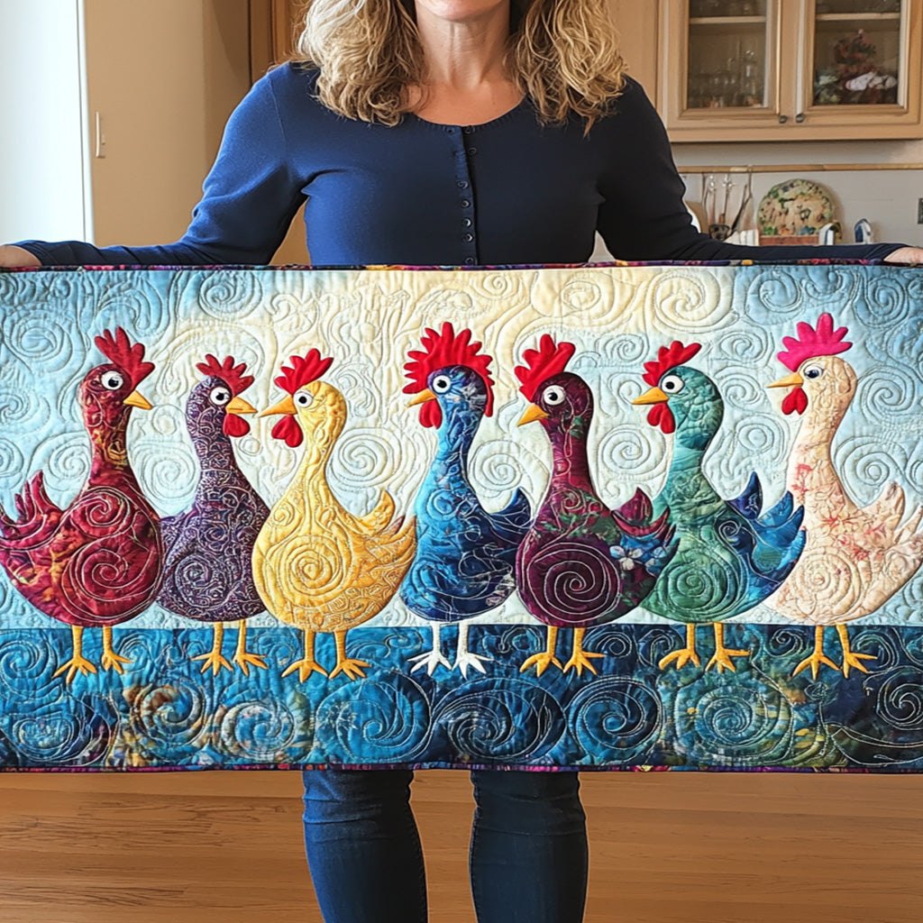 Feathered Funhouse Table Runner