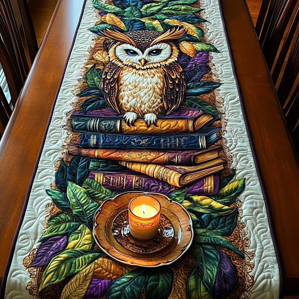 Feathered Scholar Table Runner