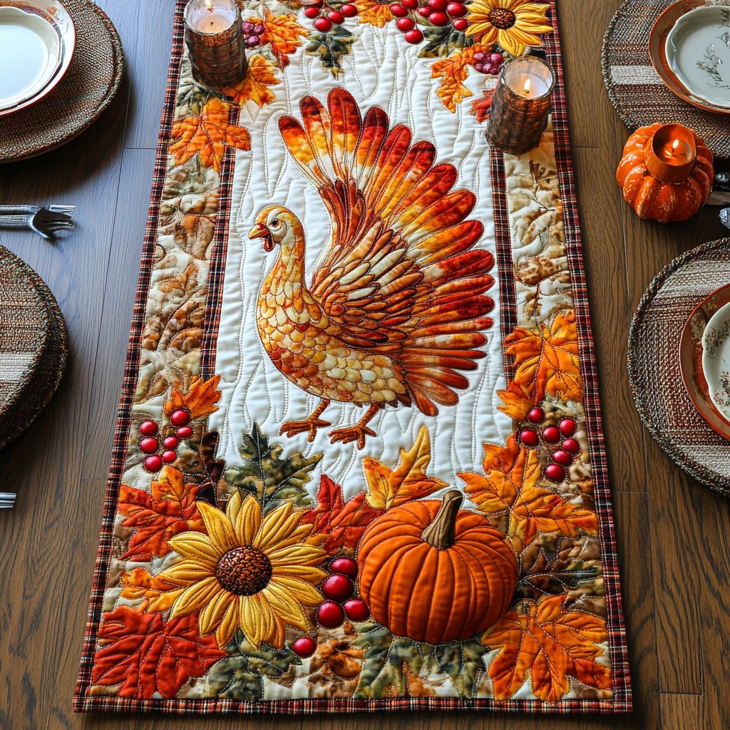 Feathers of Fall Table Runner