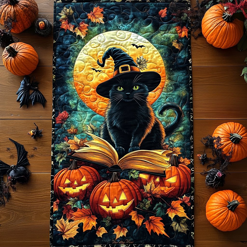 Feline Witch Table Runner