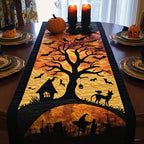 Feline Moon Rise Table Runner