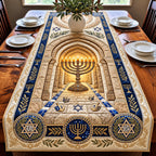 Menorah Archway Festival Lights Table Runner