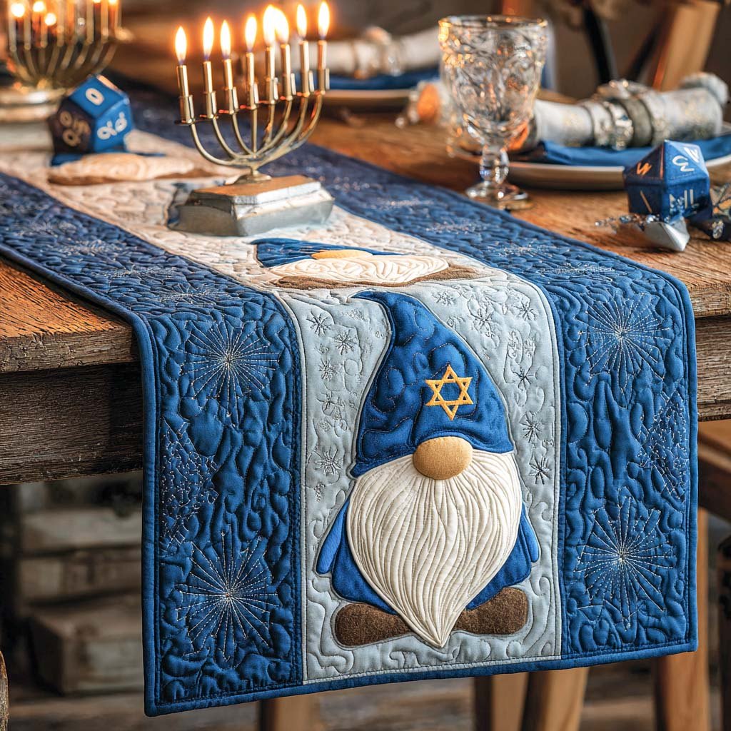 Festival of Lights Gnome Table Runner