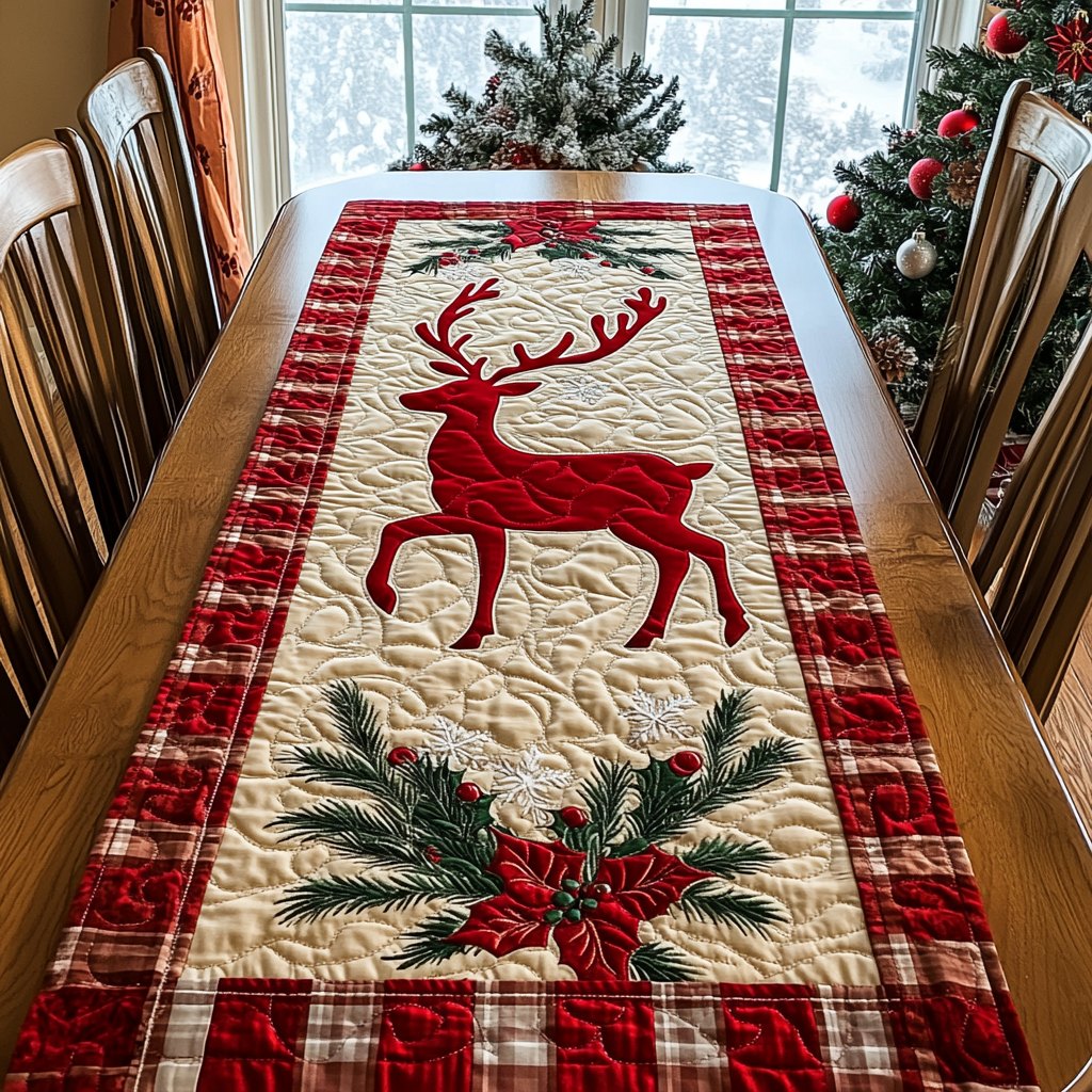 Festive Antler Trails Table Runner