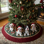 Festive Bulldog Spirit Christmas Tree Skirt