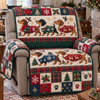 Festive Dachshund Sofa Cover