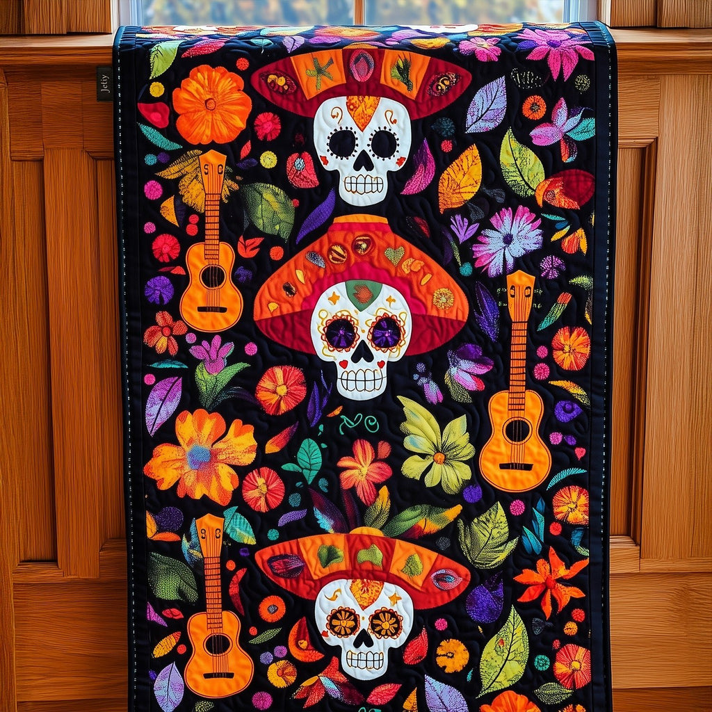 Festive Dia De Los Muertos Table Runner