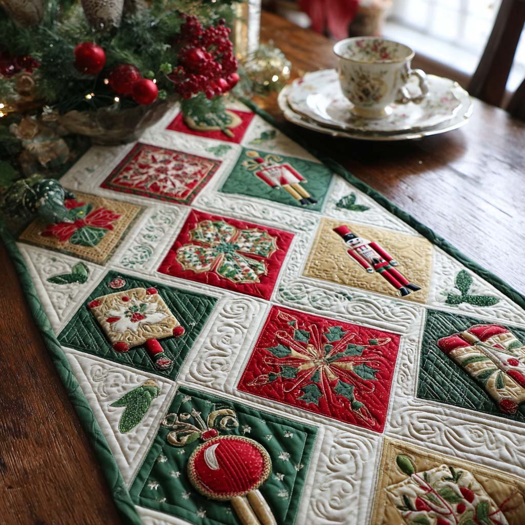 Festive Drumbeat Table Runner