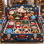 Navy Santa Dumpling Box Sofa Cover