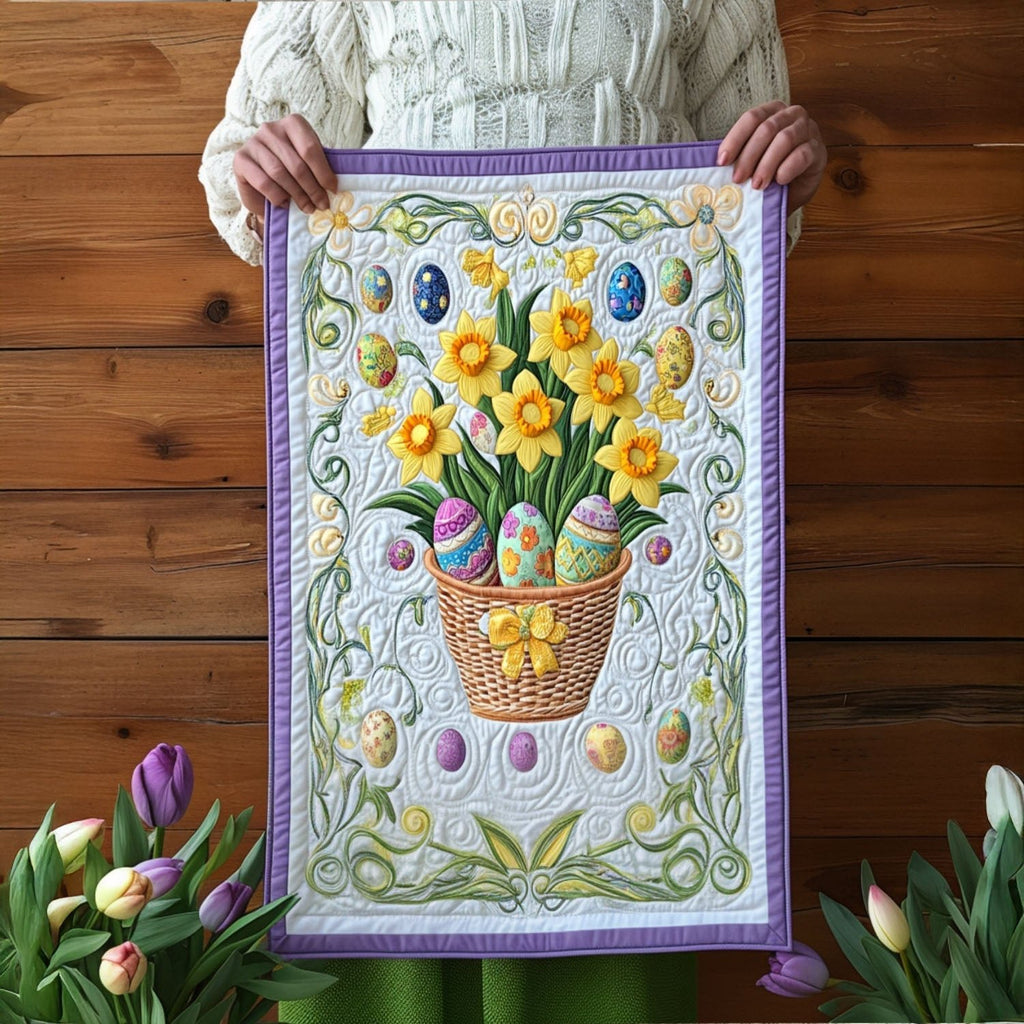 Festive Floral Eggscape Table Runner