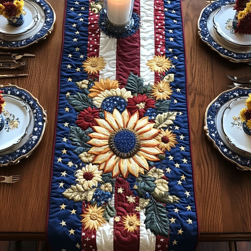 Festive Floral Table Runner