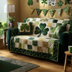 Festive Green Sofa Cover